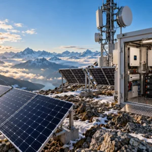 Remote mountain communication station