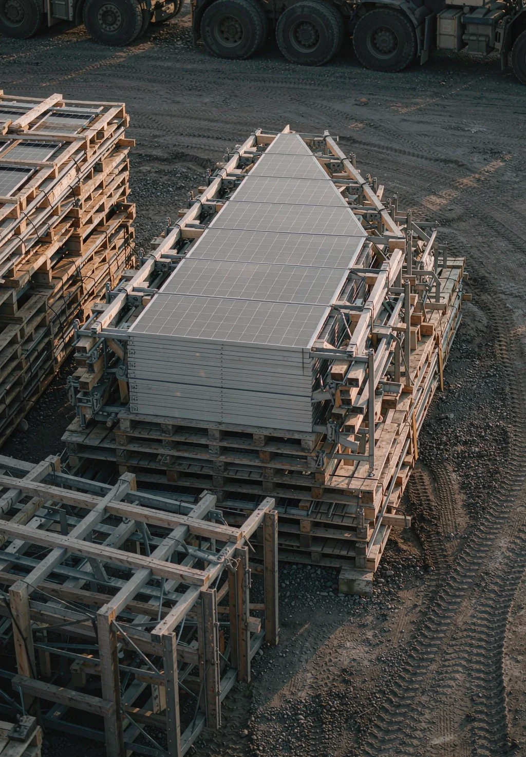 Modules staged at project yard